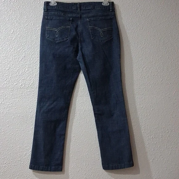 Riders by Lee Mid Rise Straight Leg Blue Jeans,  Ladies Size 14M - Picture 3 of 5